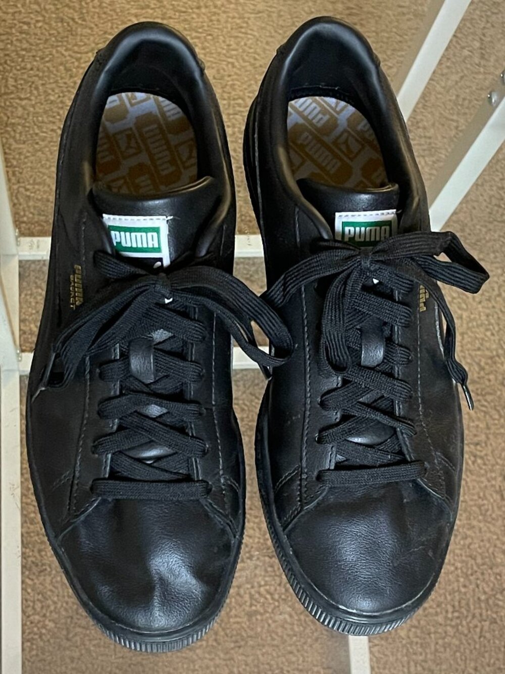PUMA Black Basket Classic Sneakers Shoes
